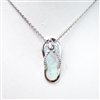 Silver Pendant with Inlay Created Opal