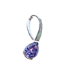 Silver Pendant with Inlay Created Opal & Tanzanite CZ