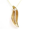 Silver Pendant (Gold Plated) w/ White CZ