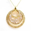 Silver Pendant (Gold Plated) w/ White CZ