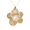 Silver Pendant (Gold Plated) w/ White CZ