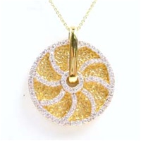 Silver Pendant (Gold Plated) w/ White CZ