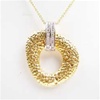 Silver Pendant (Gold Plated) w/ White CZ