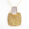 Silver Pendant (Gold Plated) w/ White CZ