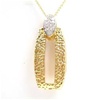 Silver Pendant (Gold Plated) w/ White CZ