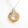 Silver Pendant (Gold Plated) w/ White CZ