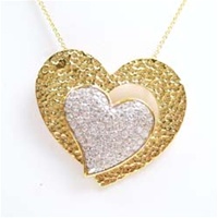 Silver Pendant (Gold Plated) w/ White CZ