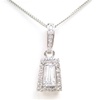 Silver Pendant (Rhodium Plated) w/ WhSilver Pendant (Rhodium Plated) w/ Wht CZ. 
Silver Pendant (Rhodium Plated) w/ Wht CZ.