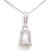 Silver Pendant (Rhodium Plated) w/ WhSilver Pendant (Rhodium Plated) w/ Wht CZ. 
Silver Pendant (Rhodium Plated) w/ Wht CZ.