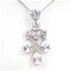 Silver Pendant (Rhodium Plated) w/ White CZ