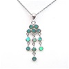 Silver Pendant with Inlay Created Opal