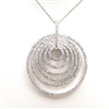 Silver Pendant with White CZ