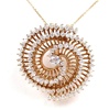 Silver Pendant (Rose Gold Plated) w/ White CZ