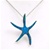 Silver Pendant with Created Opal  - Starfish