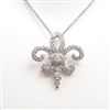 Silver Pendant with White CZ