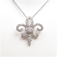 Silver Pendant with White CZ