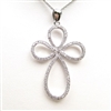 Silver Pendant with White CZ