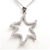 Silver Pendant with White CZ