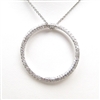 Silver Pendant with White CZ