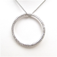 Silver Pendant with White CZ