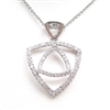 Silver Pendant with White CZ