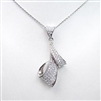 Silver Pendant with White CZ