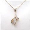 Silver Pendant (Gold Plated) with White CZ