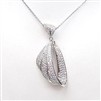 Silver Pendant with White CZ