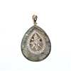 Silver Pendant (Gold Plated) with White CZ and Labradourite