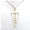 Silver Pendant (Gold Plated) with White CZ