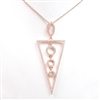 Silver Pendant (Rose Gold Plated) with White CZ