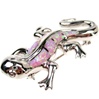 Silver Brooch (Rhodium Plated) w/ Inlay Created Opal