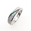 Silver Ring w/ Inlay Created Opal