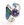 Silver Ring w/ Inlay Created Opal, White & Tanzanite CZ