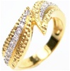 Silver Ring (Gold Plated) w/ White CZ