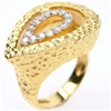 Silver Ring (Gold Plated) w/ White CZ