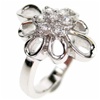 Silver Ring (Rhodium Plated) w/ White CZ
