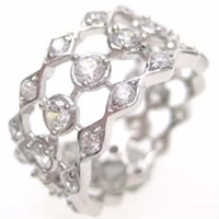 Silver Ring with White CZ