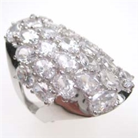 Silver Ring with White CZ
