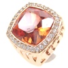 Silver Ring (Rose Gold Plated) W/ White & Champagne CZ