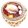 Silver Ring (Rose Gold Plated) W/ White & Champagne CZ