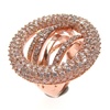 Silver Ring (Rose Gold Plated) w/ White CZ