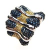 Silver Ring w/ Citrine & Sapphire Color CZ