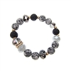 Inspirational Stretch Bracelet - 10mm Black