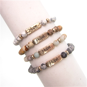 Inspirational Stretch Bracelet - "Hope" 6mm