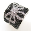 Silver Ring w/ Black & White CZ