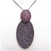 Silver Pendant with Amethyst and Pink CZ