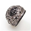 Silver Ring with White and Black CZ