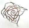 Silver Bangle (Rose Gold Plated) w/ White CZ (Rose)