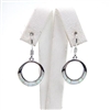Silver Earrings w/ Inlay Created Opal